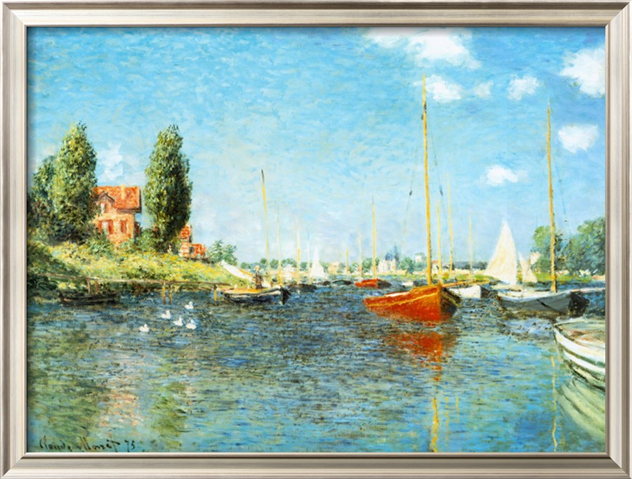 Red Boats at Argenteuil, c.1875 - Claude Monet Paintings